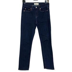 Gap 1969 Dark Wash Straight Leg Blue Denim Jeans Women's Size 27 R‎ Classic